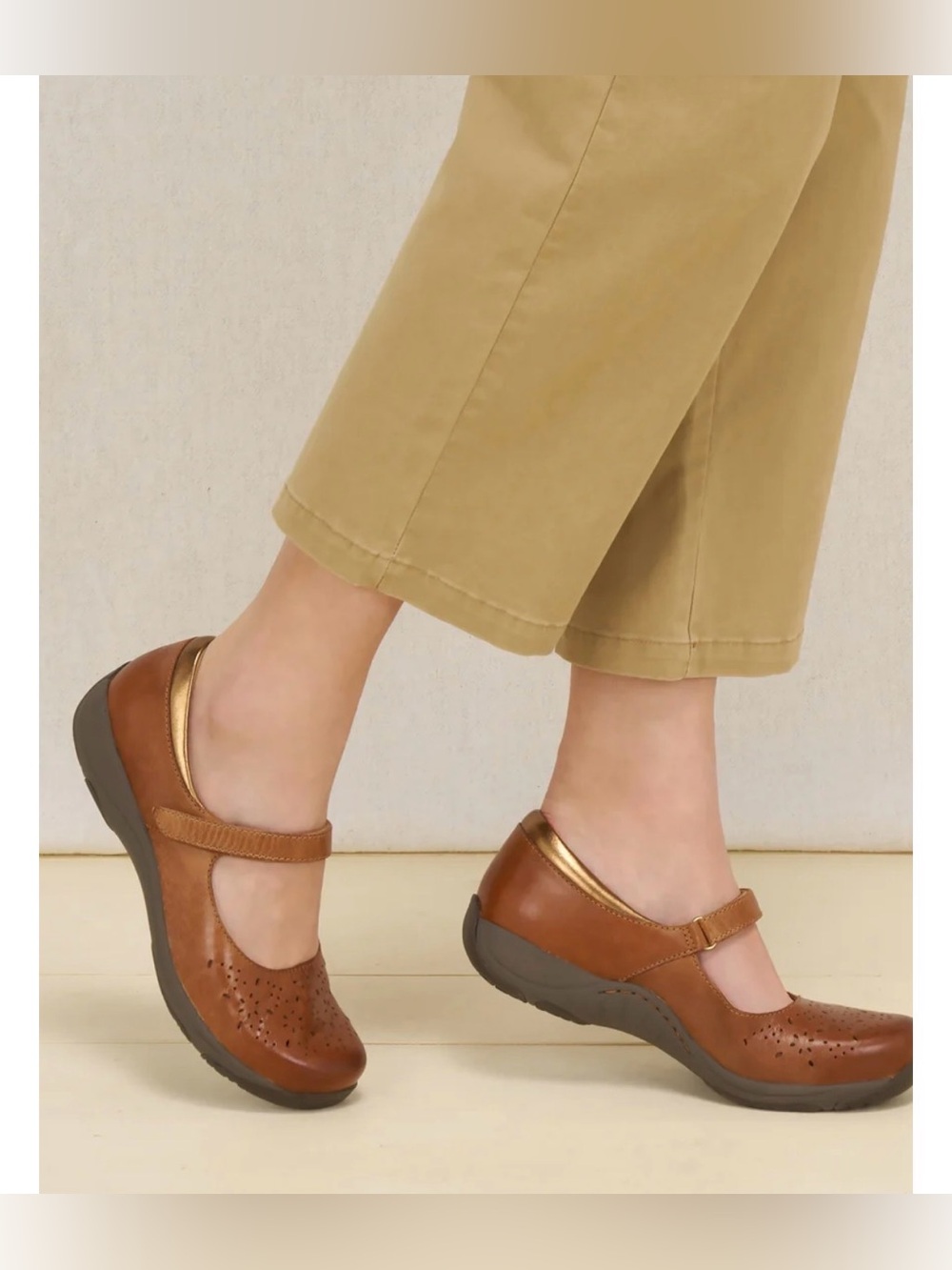 NEW DANSKO STACY MARY JANE SHOES IN TOFFEE LEATHER 39 8.5-9